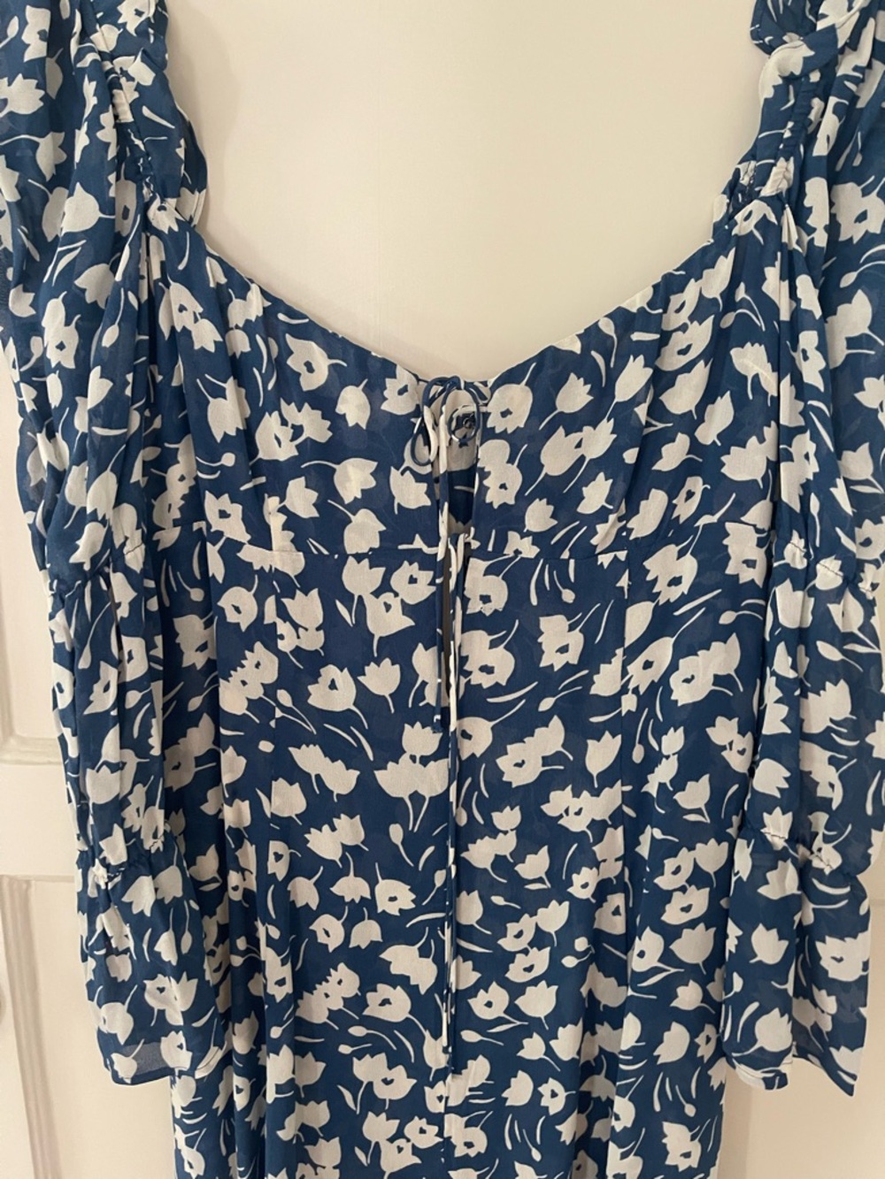 Reformation Blue and White Floral Midi Dress